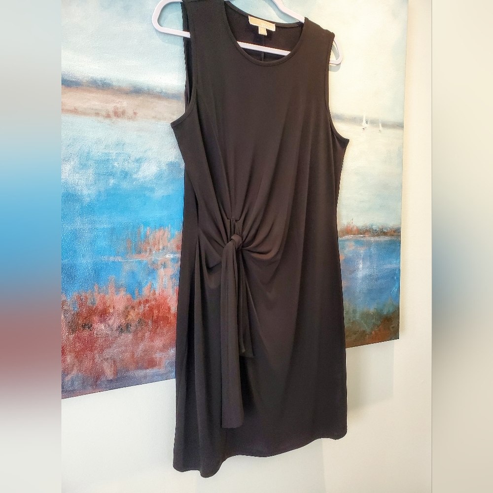 Michael Michael Kors Sleevless Stretchy Knit Side Knotted Sheath Dress XL(14/16)